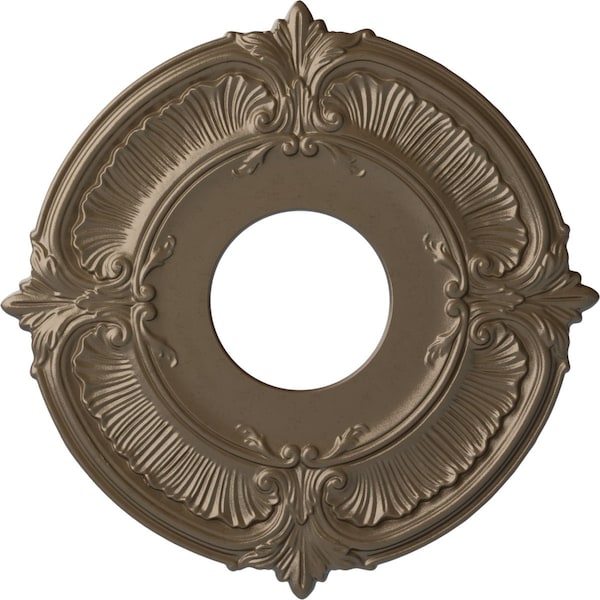 Ekena Millwork Attica Ceiling Medallion (Fits Canopies up to 3 1/2"), 12 3/4"OD x 4"ID x 1/2"P, Warm Silver CM12ATWSS - main